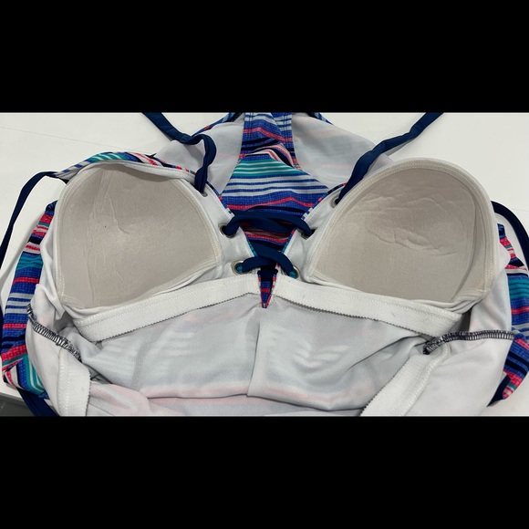 Time Tru Blue Pink Swimsuit 2 XL - Picture 6 of 9